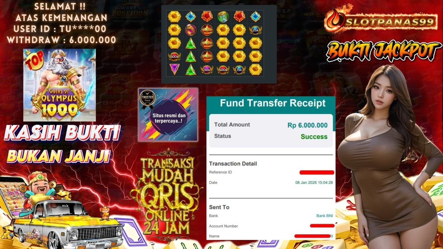 SLOTPANAS99 JACKPOT SLOT GATES OF OLYMPUS 1000